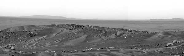 Spirit - view from the top of Husband Hill.  Image credit NASA/JPL. 