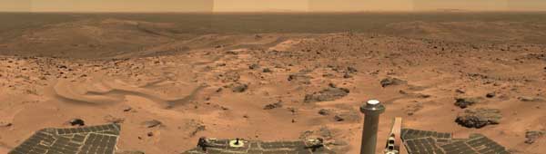 Spirit - view from the top of Husband Hill. Image credit NASA/JPL.