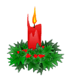 a christmas candle