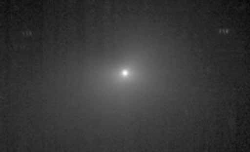 Tempel 1 as seen on June 30 from the Deep Impact spacecraft. Image credit NASA/JHU.