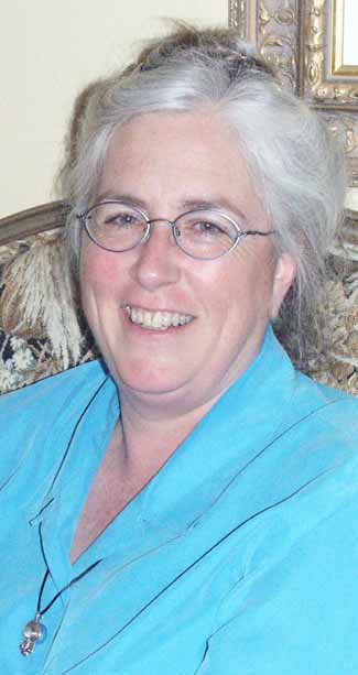 Laurie R King at her Hour 25 interview. Picture Copyright © 2004 by Suzanne E. Gibson. All Rights Reserved.