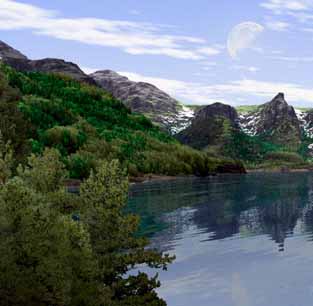 Mountain Lake (cropped) Copyright Copyright 1997 Jamie Krutz and 3D Nature, LLC. Click on this image to see more examples of Jamie's work at the 3D Nature web site.