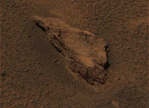 Endurance Crater - rock - true color. Image credit NASA/JPL.