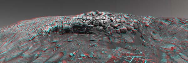 Burns Cliff in 3D. Image credit NASA/JPL.