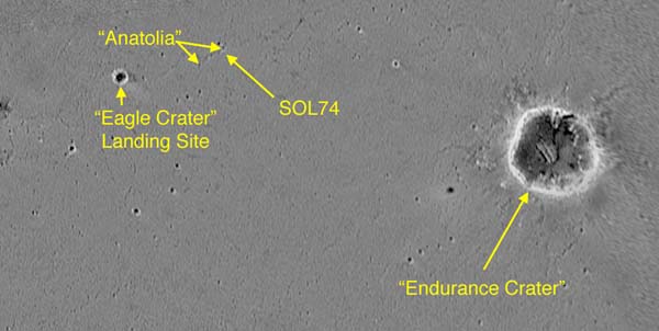 A rock after it has been drilled. Image credit NASA/JPL.
