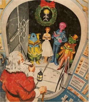 santa and aliens