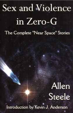 Cover for Sex and Violence in Zero-g - Cover Copyright © 1998; Meisha Merlin Publishing, Inc, All Rights Reserved. And again, Ron Miller did the cover for an Allen Steele book.