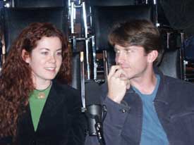 Carolyn Palmer and Josh Thoemke at the Hour 25 taping. Copyright ©2003 by Suzanne Gibson