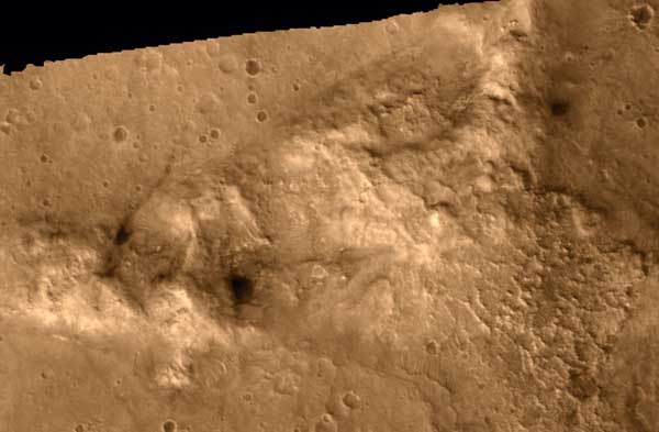 The Columbia Hills from overhead. Image credit NASA/JPL.