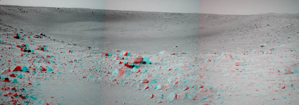 Bonneville crater - 3D.   Image credit NASA/JPL. 