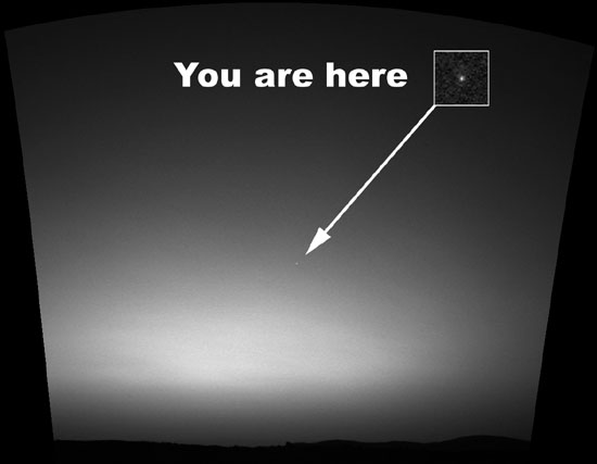 You are here.   Image credit NASA/JPL. 