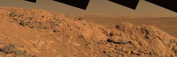 From a view to a hill. Color. Image credit NASA/JPL.