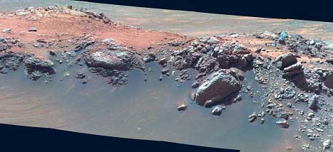 Jibsheet - close up - false color. Image credit NASA/JPL.