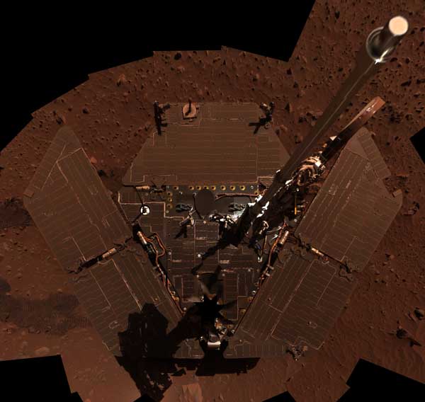 Spirit takes a picture of itself. Image credit NASA/JPL.