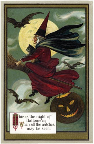 Witch on broom